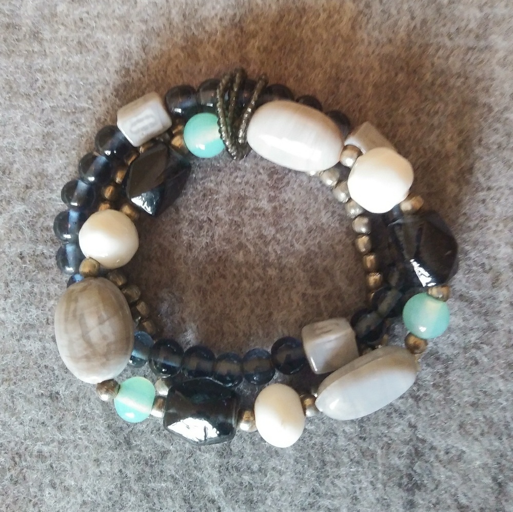 Triple Strand Beaded Bracelet